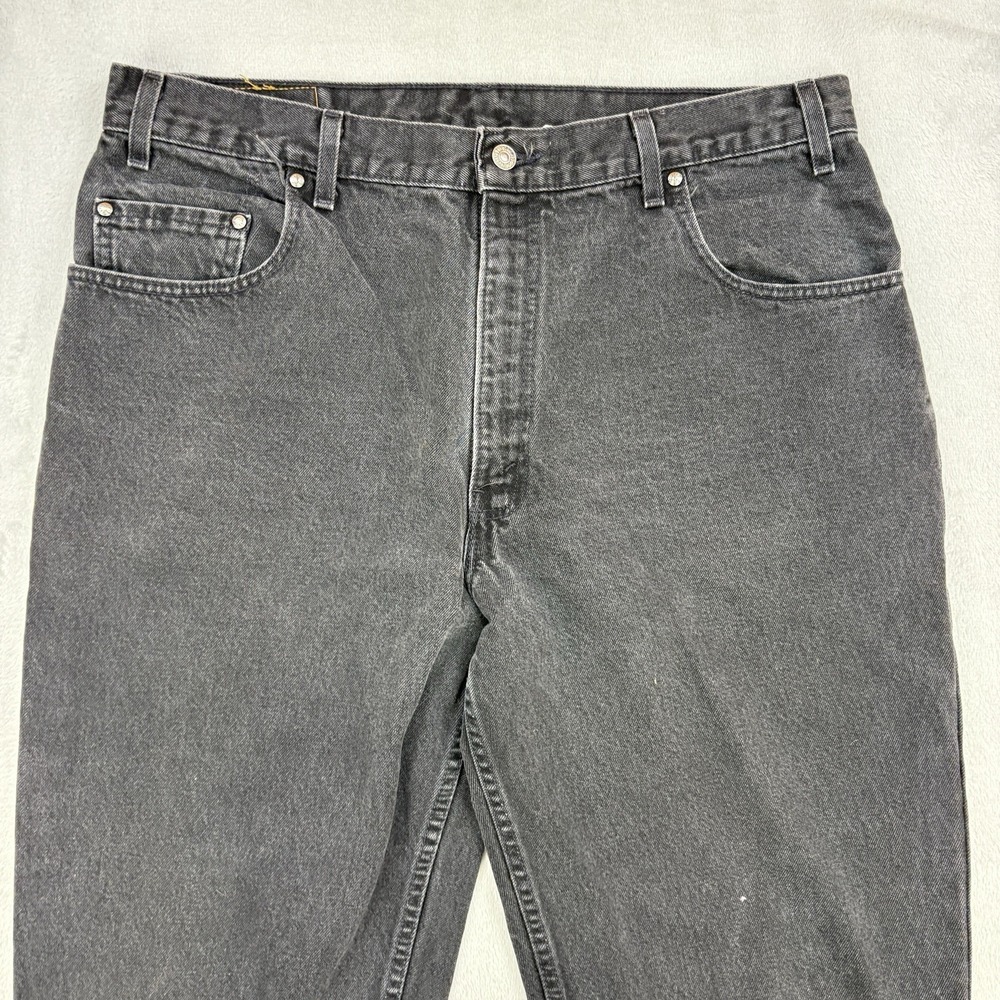 Vintage Levis Jeans Mens 36x30 Black Denim 545 90s Loose Tapered Made In USA - Picture 2 of 16